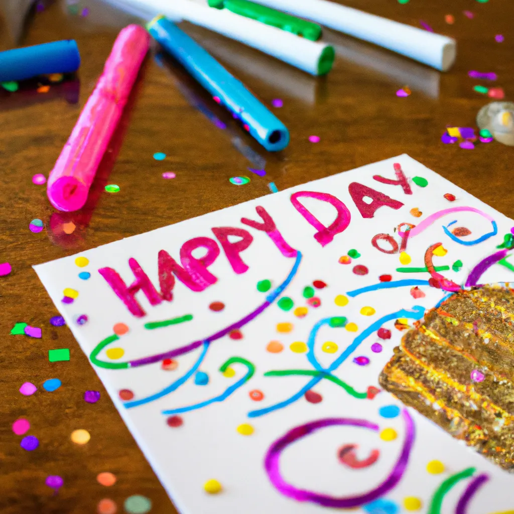 DIY kartka urodzinowa