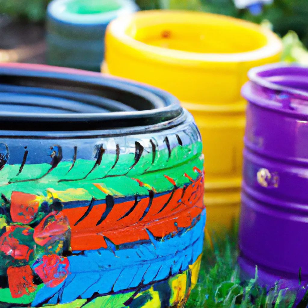 Czym pomalować oponę do ogrodu?