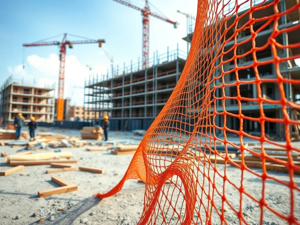 Siatki budowlane – zabezpieczenie placu budowy i rusztowań