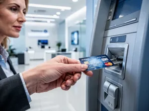 Mężczyzna siedzi przy biurku i zastanawia się, jak zbudować strategię tradingową na TradingView